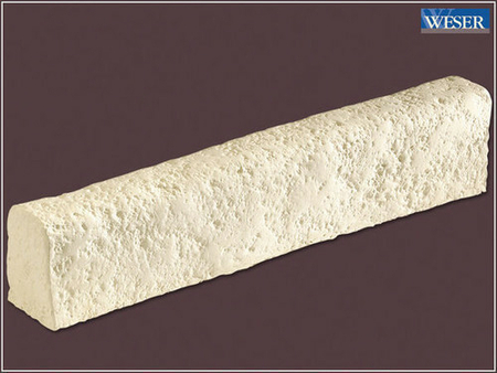 Bordure pierre reconstituée RICHELIEU ép.10cm haut.7cm long.50cm coloris champagne - Gedimat.fr