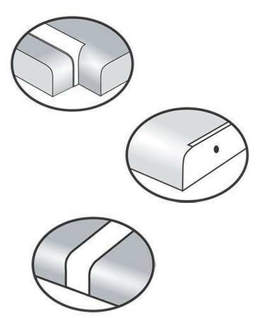 Profil bord à bord aluminium pour plan stratifié de 38mm chant avant rayons de 2-4mm - Gedimat.fr