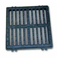 Grille fonte C250 carrée plate avec cadre de 50x50cm - Gedimat.fr