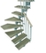 Escalier 1/4 tournant kit KOMPACT acier/bois haut.2,25/3,03m larg.89cm gris/hêtre - Gedimat.fr