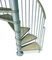 Escalier hélicoïdal kit KLAN acier/bois diam.1,20m haut.2,53/3,06m finition gris/bois clair - Gedimat.fr