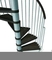 Escalier hélicoïdal kit KLAN acier/bois diam.1,40m haut.2,53/3,06m finition gris/bois foncé - Gedimat.fr