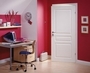 Bloc-porte alvéolaire postformé RENNES prépeint blanc à chant droit huisserie Créaconfort 73x55mm droit poussant - 204x83cm - serrure PDDT - Gedimat.fr