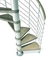 Escalier hélicoïdal KLOE acier/bois diam.1,20m haut.2,53/3,06m finition blanc/bois clair - Gedimat.fr