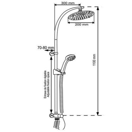 Colonne de douche OLALYS bi-fonction finition chromée - Gedimat.fr