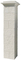 Elment de pilier CHEVERNY 38x38cm haut.25cm coloris blanc cass - Gedimat.fr