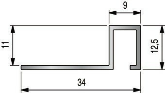 Profilé d'arrêt de carrelage droit en aluminium Haut.12,5mm Long.2,50m finition Titane brossé - Gedimat.fr