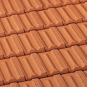Tuile à douille MARSEILLE diam.120mm coloris rouge - Gedimat.fr