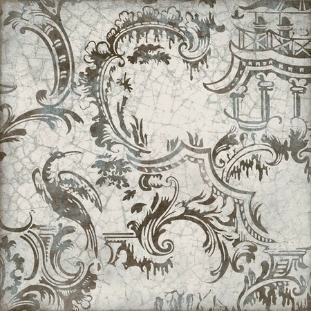 Décor ORNAMENTA pour mur en faïence brillante MAIOLICA dim.20x20cm coloris grigio - Gedimat.fr