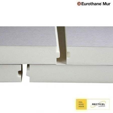 Mousse polyuréthane EUROTHANE MUR BR - 2,70x1,20m Ep.82mm - R=3,70m².K/W - Gedimat.fr