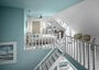 Escalier droit en hêtre lamellé collé avec rampe à lisses aluminium haut.sol à sol 2,80m - Gedimat.fr