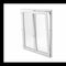 Fentre PVC blanc VISION isolation totale 120mm 2 vantaux oscillo-battant vitrage transparent - Haut.1,45m larg.1,20m - Gedimat.fr