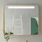 Miroir LED APOLO avec bord en finition or mat - 80x70x11cm - Gedimat.fr