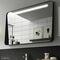 Miroir LED APOLO avec bord en finition noir mat - 80x70x11cm - Gedimat.fr