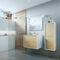 Ensemble meuble ASTER chêne vicenza + plan vasque en résine blanc - 50x60,5x120cm - Gedimat.fr