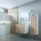 Ensemble meuble ASTER rose nude + plan vasque en résine blanc - 50x60,5x80cm - Gedimat.fr