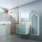 Ensemble meuble ASTER vert fjord + plan vasque en résine blanc - 50x60,5x80cm - Gedimat.fr