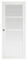 Porte seule coulissante JAZZ bois exotique pr-peint blanc avec vitrage dpoli - 204x93cm - avec usinage pour chssis  galandage rainure et tire-doigt - Gedimat.fr