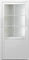 Porte de service PVC BIZERTE blanc vitre avec croisillons gauche poussant - 200x80cm dormant 60mm - Gedimat.fr