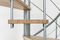 Escalier hlicodal VENEZIA SMART acier gris marches htre - 160 cm - Gedimat.fr