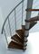 Escalier hlicodal VENEZIA SMART acier gris marches htre teint noyer - 160 cm - Gedimat.fr