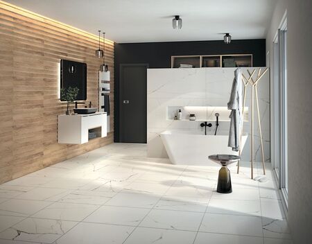 Carrelage pour mur intérieur ALL WHITE 30cmx90cm Ép.12mm - Gedimat.fr
