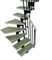 Escalier 1/4 tournant kit KOMPACT acier/bois haut.2,25/3,03m larg.74cm noir/hêtre - Gedimat.fr