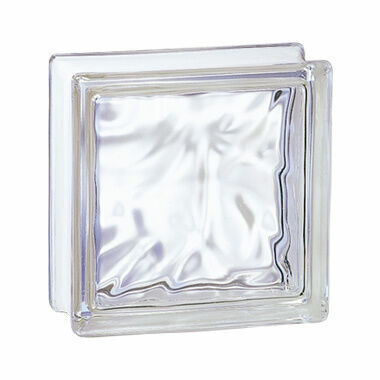 Brique de verre 1910 ép.10cm dim.19x19cm nuagée - Gedimat.fr