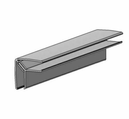 Plinthe angle intérieur/extérieur PVC clipsable 2400x57x14mm béton - Gedimat.fr