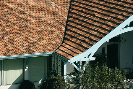 Tuile à douille MARSEILLE diam.120mm coloris brun rustique - Gedimat.fr