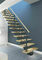 Rampe pour escalier droit GOMERA en alu gris et main courante hêtre - Gedimat.fr
