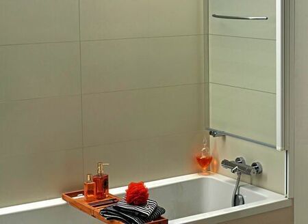 Ecran de baignoire relevable AQUALIFT KINEDO1 volet haut.140cm larg.80cm Verre transparent - Gedimat.fr