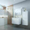 Ensemble meuble ASTER blanc + plan vasque en résine blanc - 50x60,5x120cm - Gedimat.fr