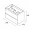Ensemble meuble MOMENT noyer 2 tiroirs + plan vasque IBERIA - 45x60x54cm - Gedimat.fr