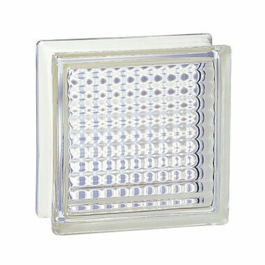 Brique de verre 1910 ép.10cm dim.19x19cm nuagée - Gedimat.fr