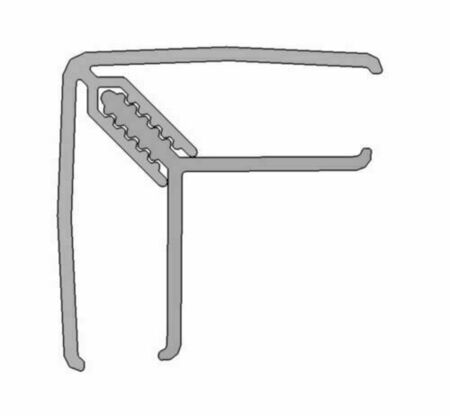 Plinthe angle intérieur/extérieur PVC clipsable 2400x57x14mm béton - Gedimat.fr