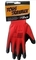 Gant tricot polyester tous travaux rouge latex noir - T08 - Gedimat.fr