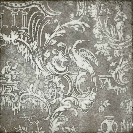 Décor ORNAMENTA pour mur en faïence brillante MAIOLICA dim.20x20cm coloris grigio - Gedimat.fr