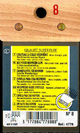 Couteau  colle lame acier dents triangulaires 2x1,5mm manche bois brut long.8cm - Outillage du carreleur - Revtement Sols & Murs - GEDIMAT