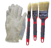 Brosse glycro bi-matire avec 1 paire de gants lot de 4 pices - Outillage du peintre - Peinture & Droguerie - GEDIMAT