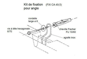 Kit de fixation pour chaine d'angle CA49.5 P ou B sachet de 12 kits - Piliers - Murets - Amnagements extrieurs - GEDIMAT