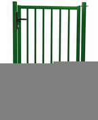 Portillon Practis à barreaux haut.1.00m passage de 1m vert RAL 6005 brillant - Portails - Barrières - Aménagements extérieurs - GEDIMAT