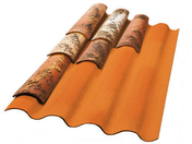 Plaque support de tuiles fibres-ciment TEGOLIT PLUS 235 larg.98cm long.1,10m ocre - Plaques de couverture - Couverture & Bardage - GEDIMAT