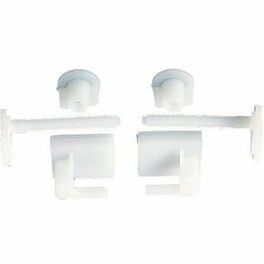 Jeu de 2 fixations plastique pour abattant WC en plastique - Abattants et Accessoires - Salle de Bains & Sanitaire - GEDIMAT