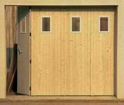 Porte de garage coulissante en sapin - 200x240cm - Portes de garage - Menuiserie & Aménagement - GEDIMAT