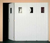 Porte de garage coulissante en PVC sans hublot - 200x240cm - Portes de garage - Menuiserie & Aménagement - GEDIMAT