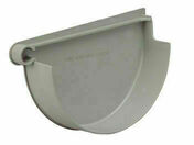 Fond de naissance gauche à coller pour gouttière 1/2 ronde 25mm - gris - Accessoires de fixation - Couverture & Bardage - GEDIMAT