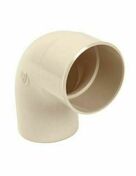 Coude PVC pour tube de descente de gouttière NICOLL diam.80mm angle 87°30 femelle femelle coloris gris - Gouttières - Descentes - Couverture & Bardage - GEDIMAT