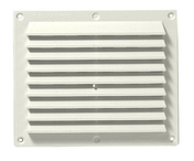 Grilles plastique anti-pluie rectangulaires  auvents en applique avec moustiquaire haut.12cm long.15cm rglable. - Grilles de ventilation - Chauffage & Traitement de l'air - GEDIMAT