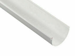Gouttire 1/2 ronde PVC 25mm - blanc 4m - Gouttires - Descentes - Couverture & Bardage - GEDIMAT